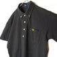 日本製　フレッドペリー　ポロシャツ　半袖　刺繍ロゴ　ヒットユニオン　黒　L