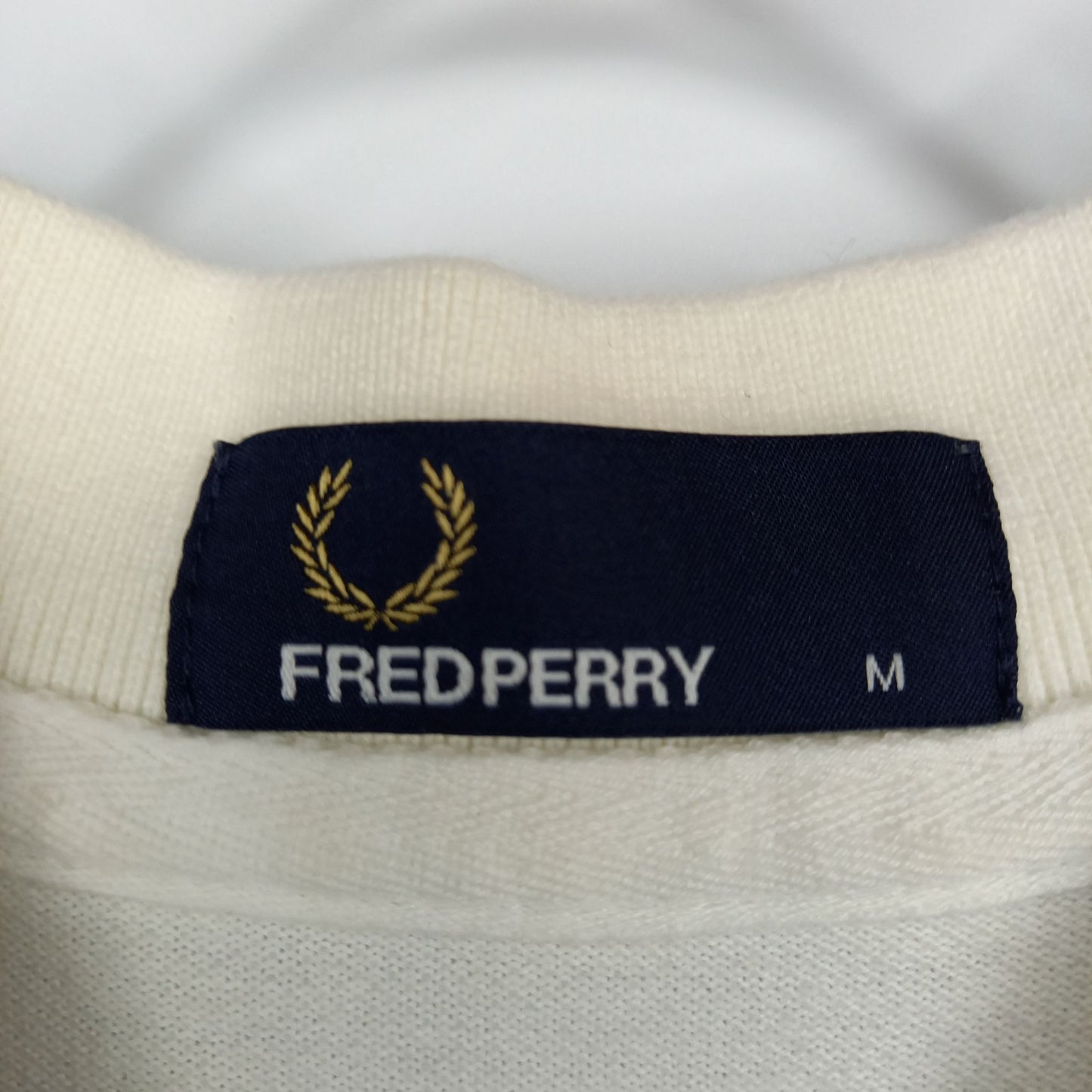 フレッドペリー　ポロシャツ　半袖　刺繍ロゴ　ヒットユニオン　ボーダー　白　M