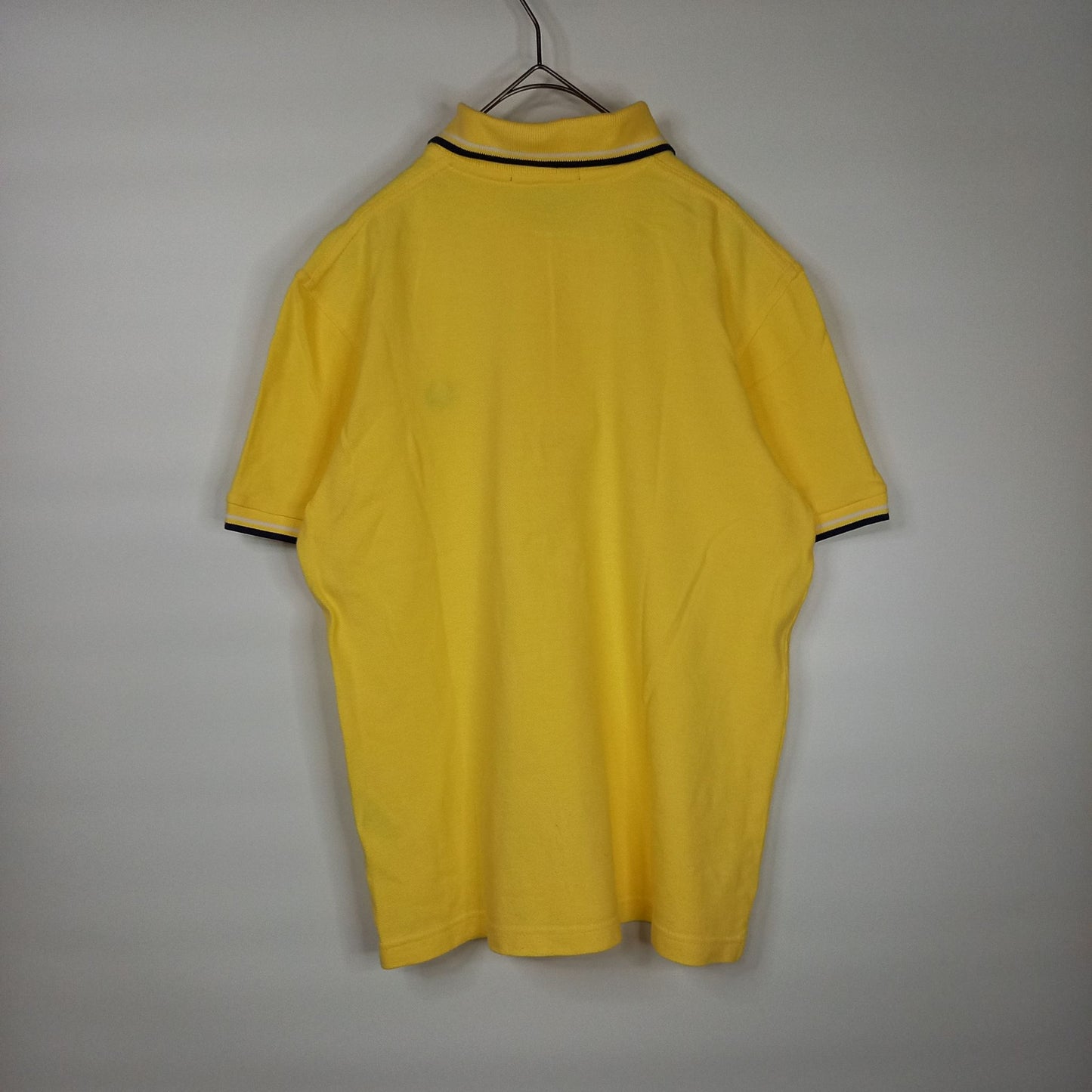 イギリス製　フレッドペリー　ポロシャツ　半袖　刺繍ロゴ　黄色