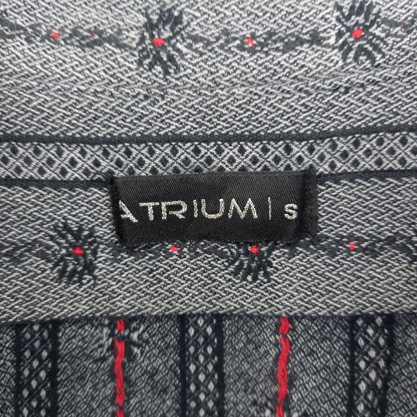 ATRIUM　バンドカラー　チロリアンシャツ　プルオーバー　花刺繍　ユーロ古着