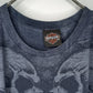 希少品　アメリカ製　ハーレーダビットソン　クルーネック　スカルプリント　Tシャツ