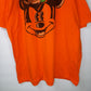 ディズニー　クルーネック　リンガーTシャツ　半袖　ビッグロゴ　オレンジ