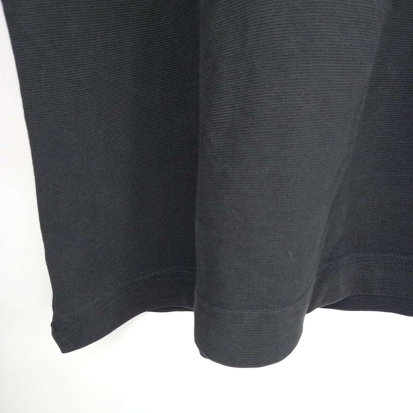ラコステ　ポロシャツ　半袖　3つボタン　刺繍ロゴ　無地　オーバーサイズ　黒