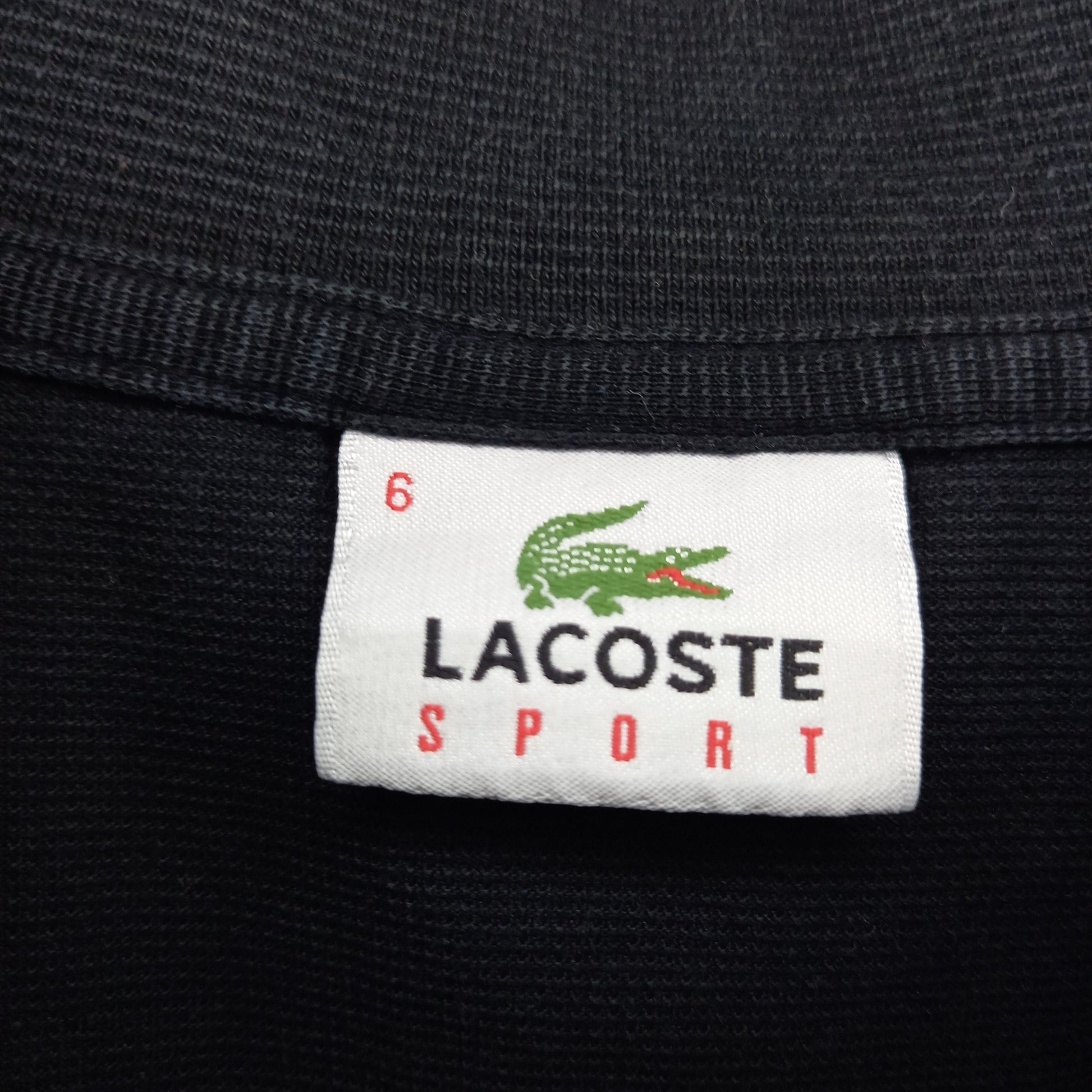 LACOSTE】ポロシャツ/半袖/モノトーン/無地/刺繍/ロゴ/ビッグ/新品
