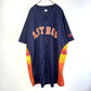 MLB　アストロズ　ゲームシャツ　半袖　ベースボールシャツ　企業ロゴ　XL