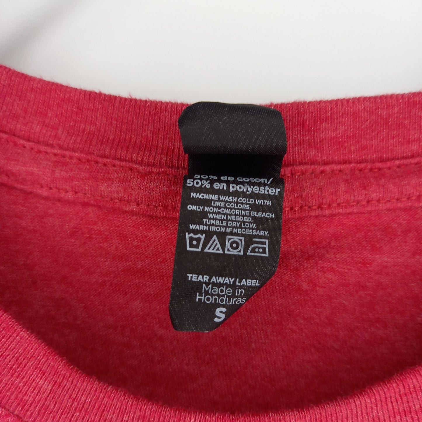 リメイク品　ショート丈　カットソー　Tシャツ　半袖　カレッジ　Y2K　赤　S