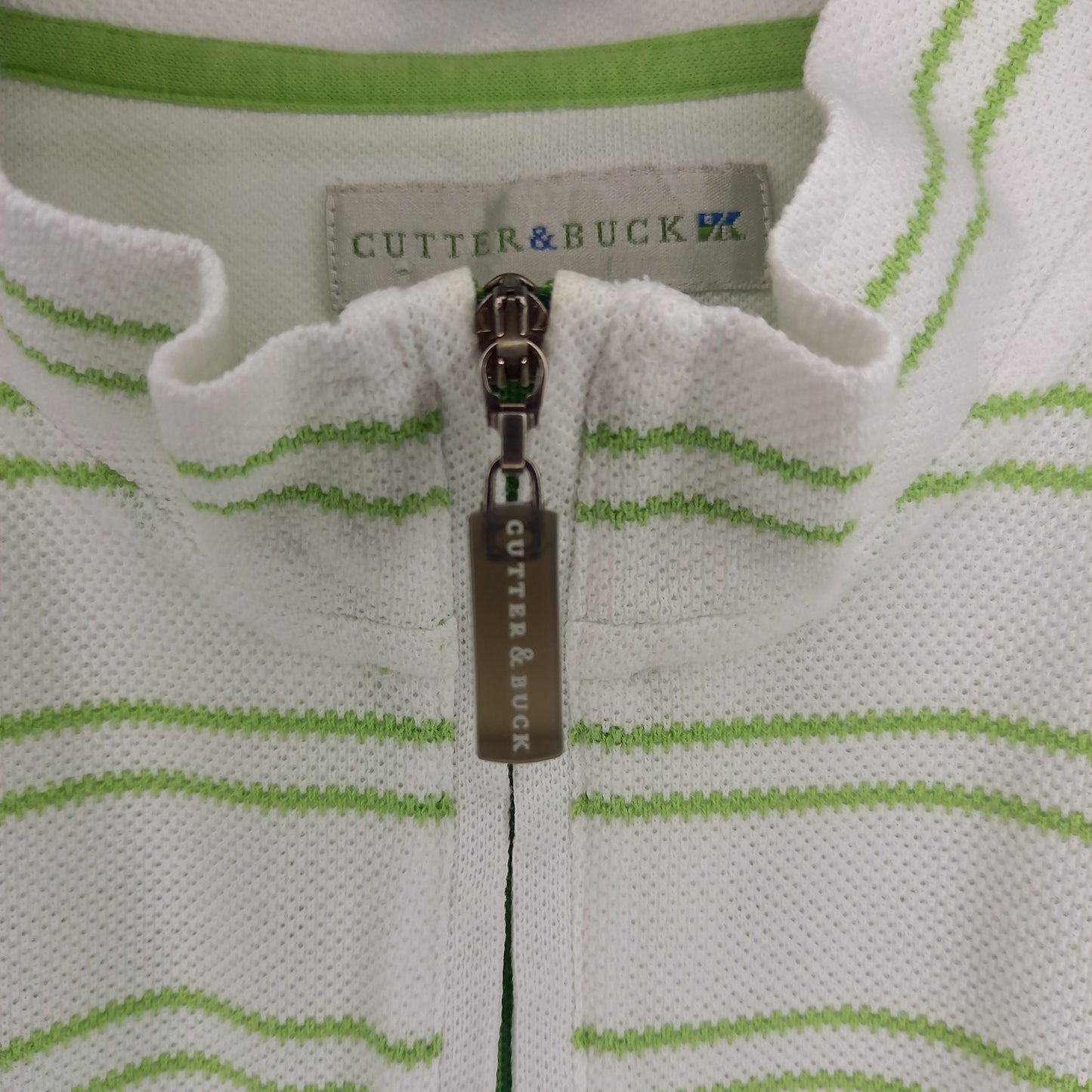 デサント製　CUTTER&BUCK　ハーフジップ　半袖　刺繍カットソー　Tシャツ