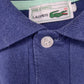 90s　フレンチラコステ　半袖　ポロシャツ　刺繍ロゴ　肩ライン　ユーロ古着　紺
