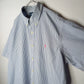 ラルフローレン　BDシャツ　半袖　ボタンダウン　刺繍　ピンクポニー　ストライプ