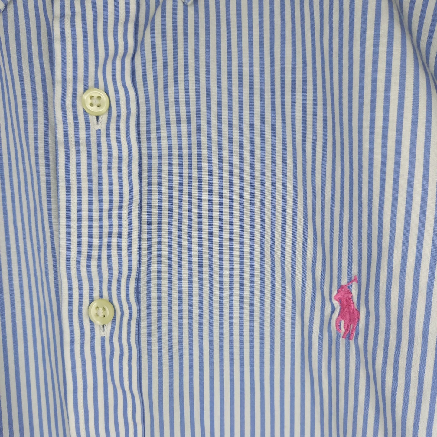 ラルフローレン　BDシャツ　半袖　ボタンダウン　刺繍　ピンクポニー　ストライプ