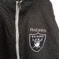 NFL　ジップアップ　セーター　ジャケット　フリース　レイダース　刺繍　裏ボア