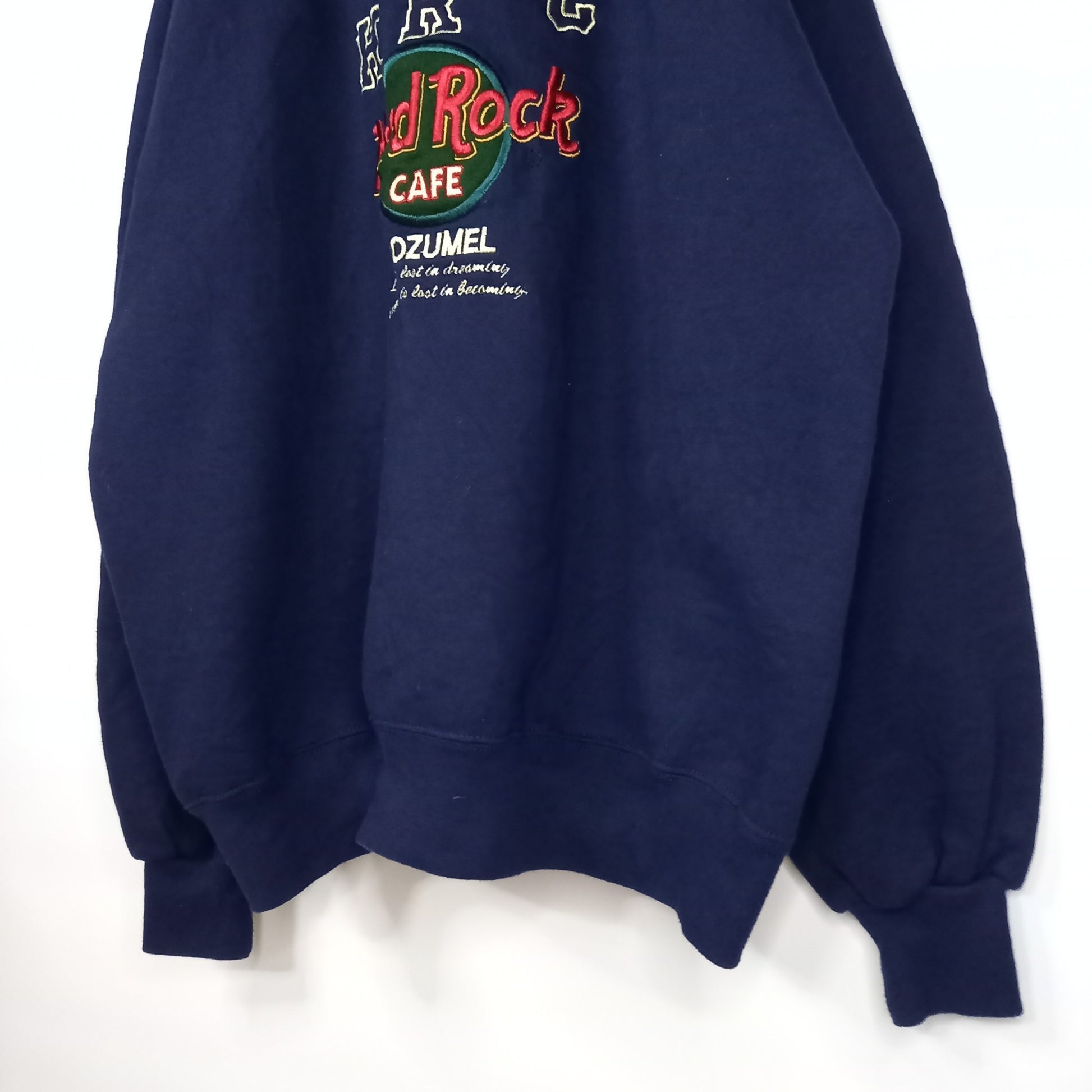 【割引純正】90s USA製 ■ ハードロックカフェ ST.MAARTEN ロゴ プリント スウェット トレーナー ( メンズ レディース M ) 古着 Hard Rock CAFE 企業 白 Mサイズ