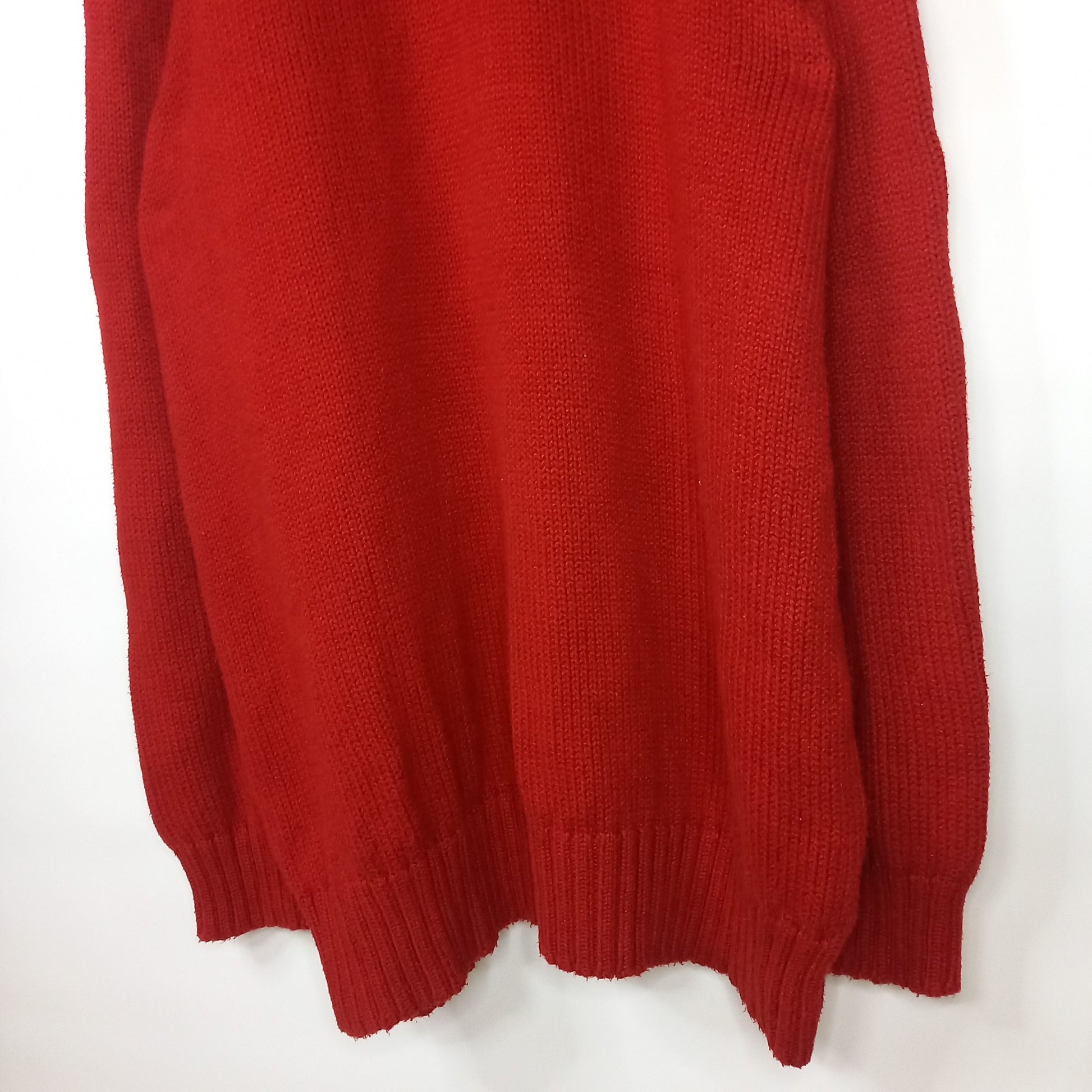 ラコステ セーター ハーフジップニット 刺繍 赤 - ニット