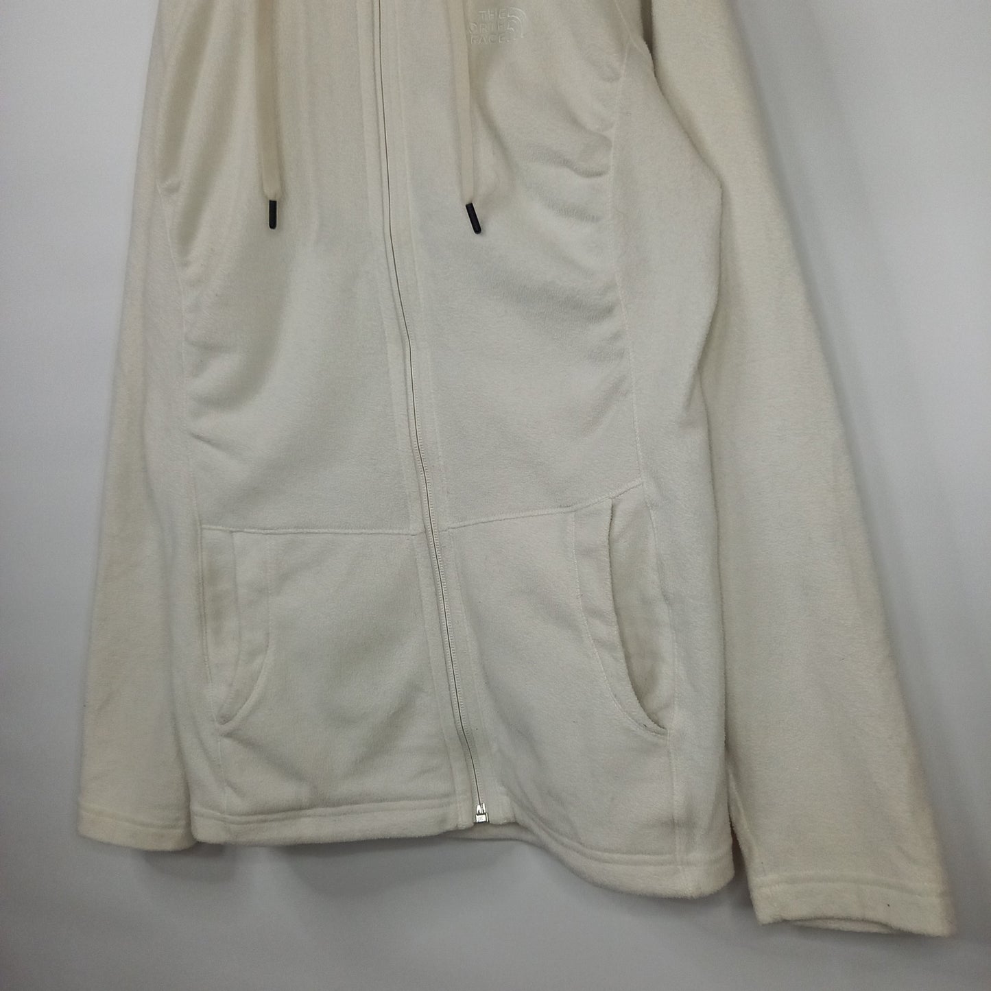 ノースフェイス　フリースパーカー　ジャケット　薄手　ポーラテック　刺繍　ホワイト　S