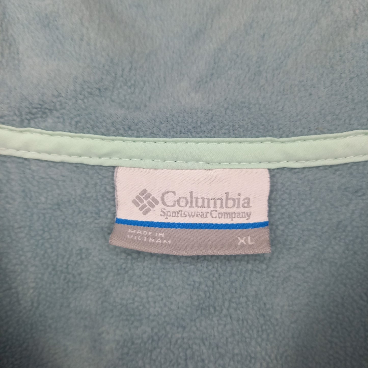コロンビア　スナップT　フリース　プルオーバー　ハーフボタン　刺繍　ブルー　XL