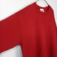 90s　アメリカ製　リーボック　スウェット　トレーナー　刺繍　同色ロゴ　レッド　赤　L