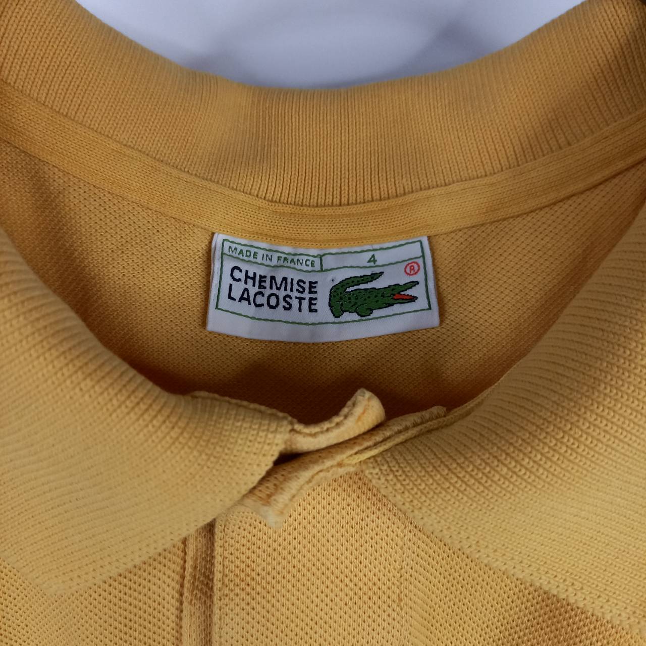 フレンチ ラコステ ポロシャツ 半袖 L1212 刺繍ロゴ シェルボタン