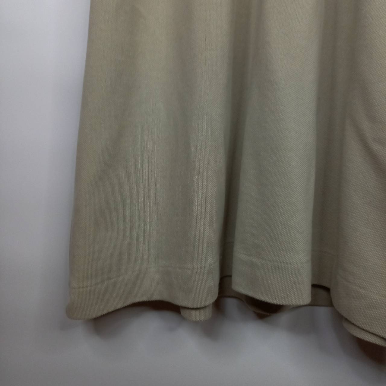 ラコステ　ポロシャツ　半袖　L1212　刺繍ロゴ　シェルボタン　スリット　グレー　L