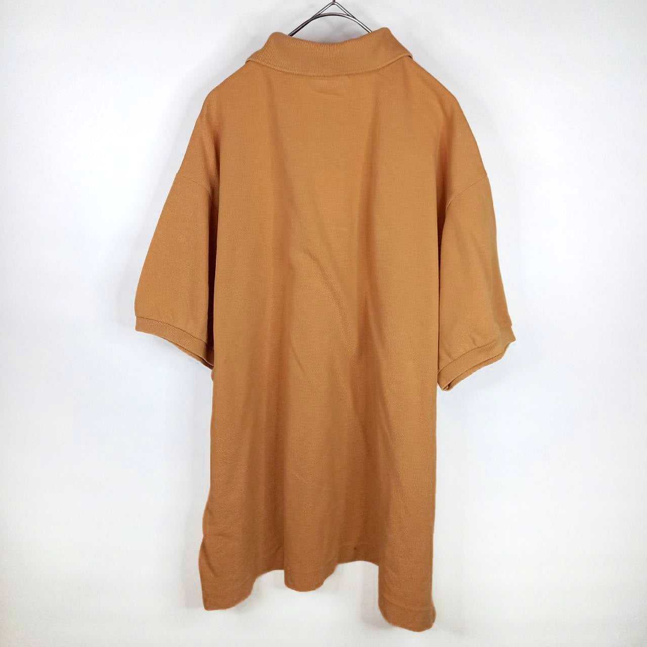 ラコステ　ポロシャツ　半袖　L1212　刺繍ロゴ　シェルボタン　オレンジ　3XL