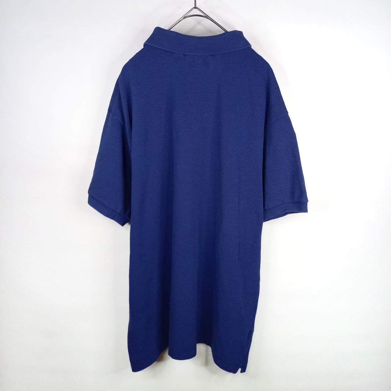 ラコステ　ポロシャツ　半袖　L1212　刺繍ロゴ　シェルボタン　ブルー　3XL