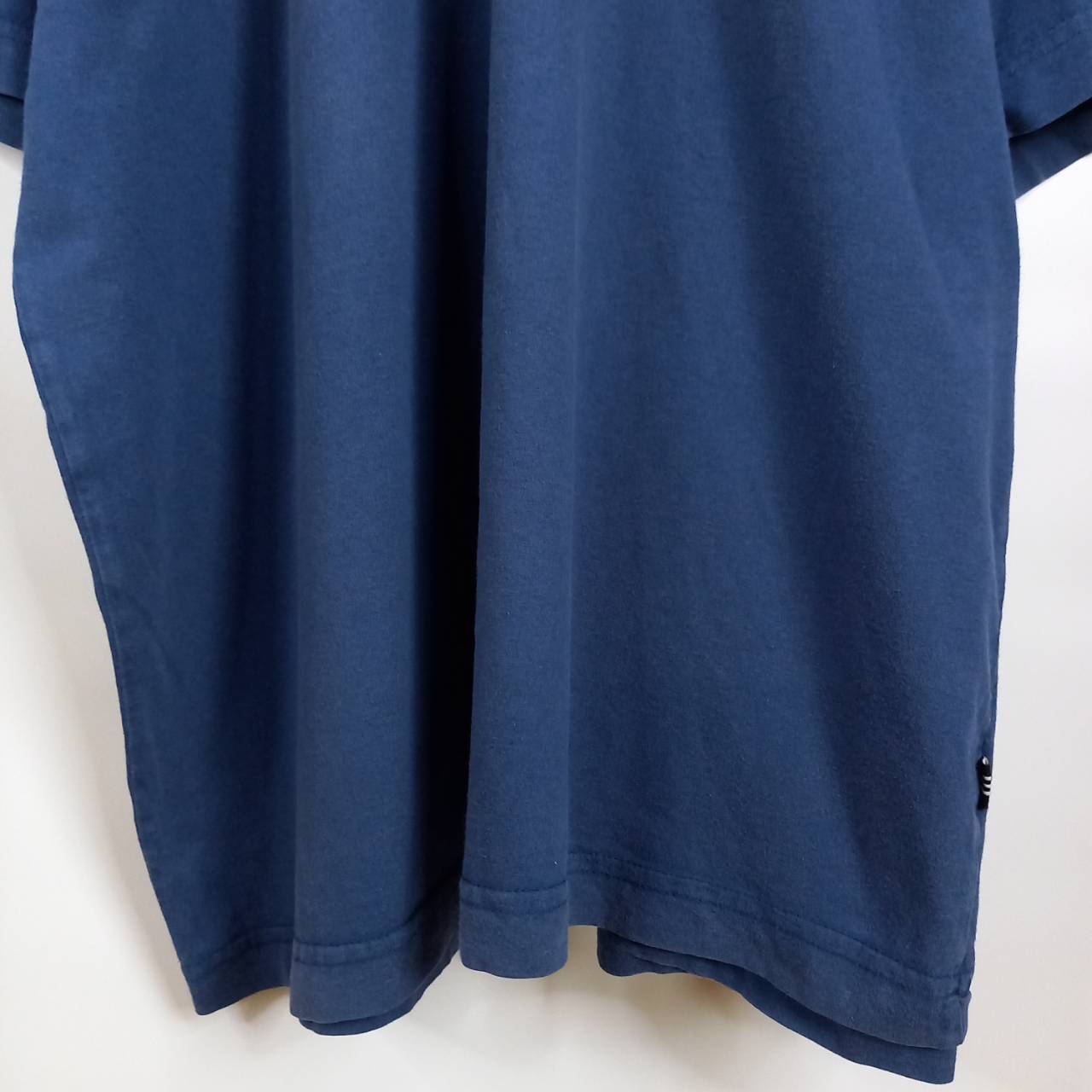 90s　アディダス　オリジナルス　Tシャツ　半袖　ロゴ　刺繍　ネイビー　XL