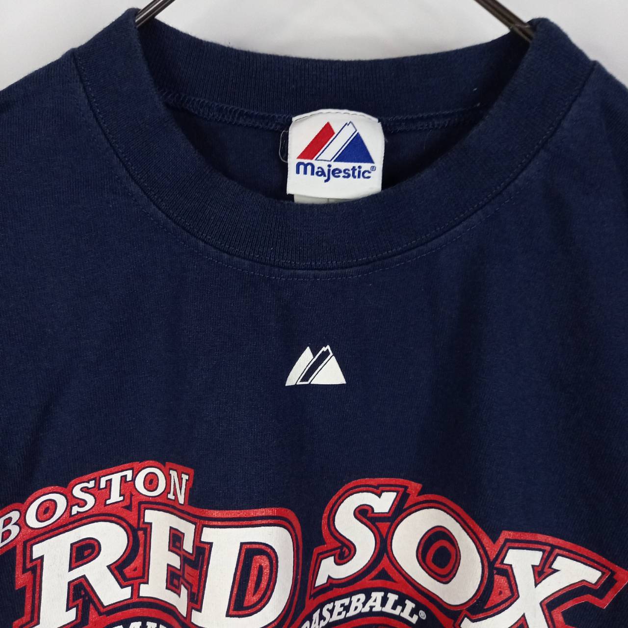 90s　アメリカ製　マジェスティック　MLB　プリント　Tシャツ　半袖　紺　XL