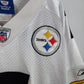 リーボック　NFL　ゲームシャツ　半袖　刺繍ロゴ　スティーラーズ　ホワイト　48　XL