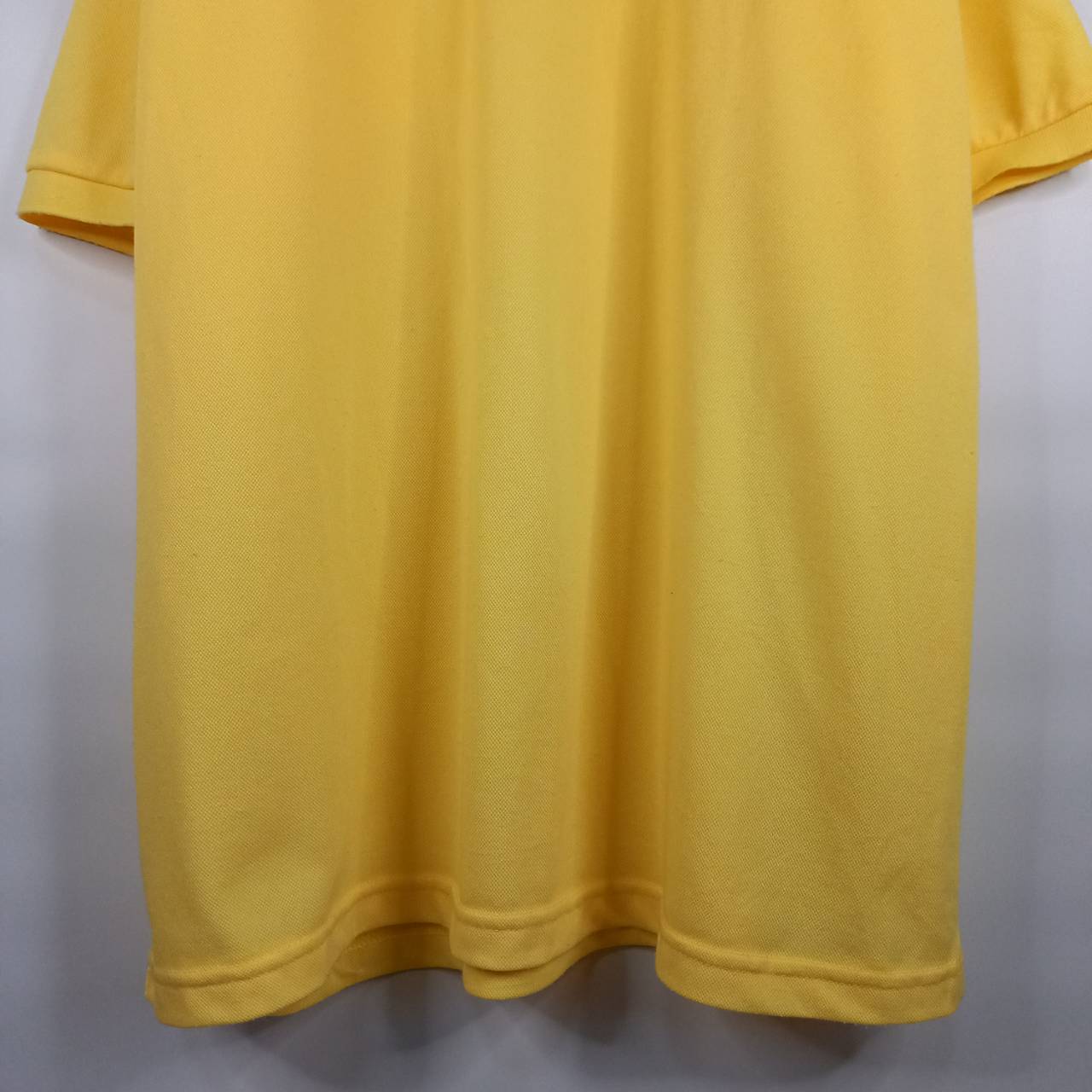 フレンチ　ラコステ　ポロシャツ　半袖　フレラコ　刺繍ロゴ　シェル　イエロー　8サイズ 3XL
