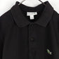 フレンチラコステ　ポロシャツ　半袖　刺繍ロゴ　シェルボタン　ブラック　L