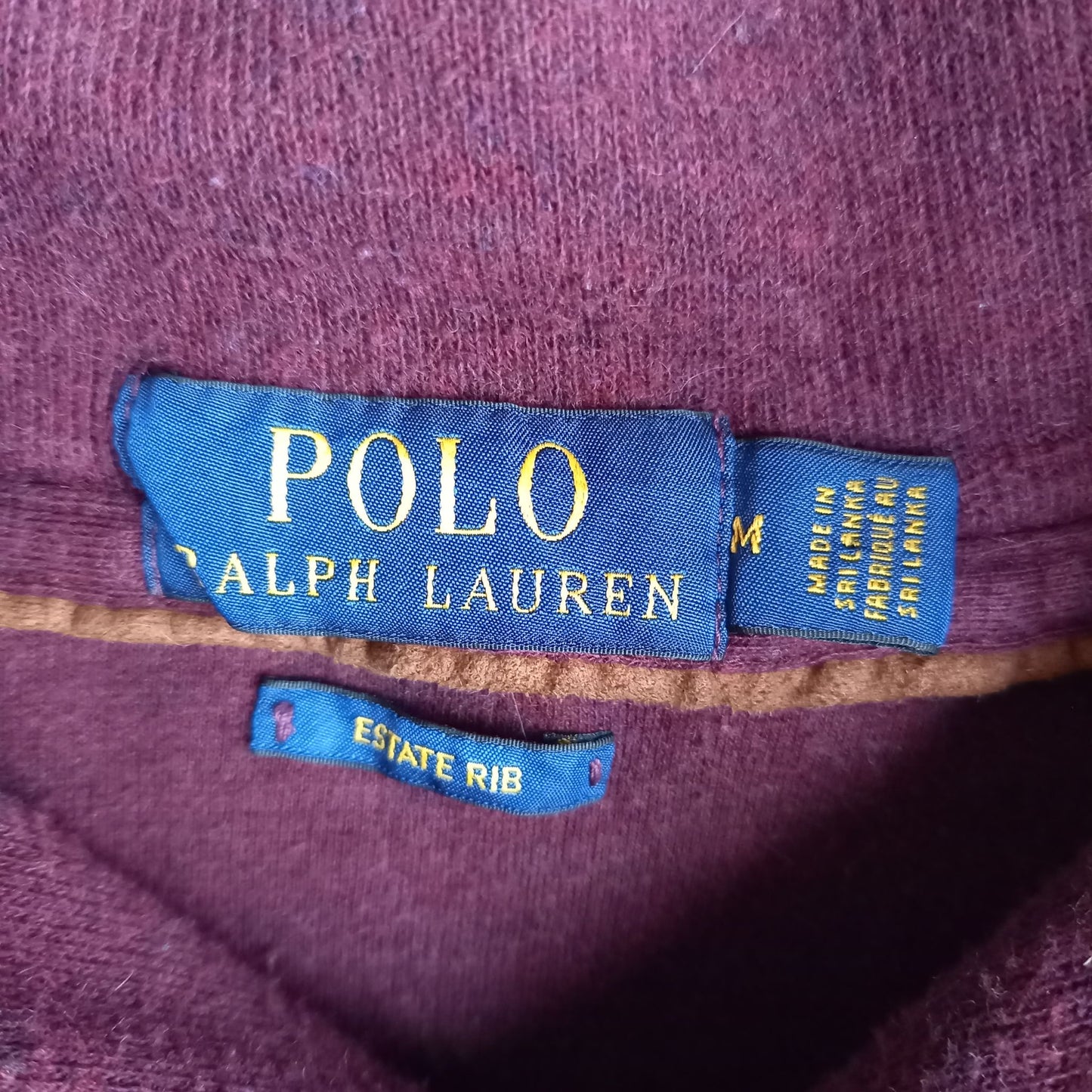 ポロラルフローレン　ショールカラー　セーター　カラーポニー　刺繍ロゴ　パープル　Ｍ