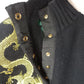 ローレン　ハーフボタン　ラムウール　セーター　金刺繍　ブラック　M