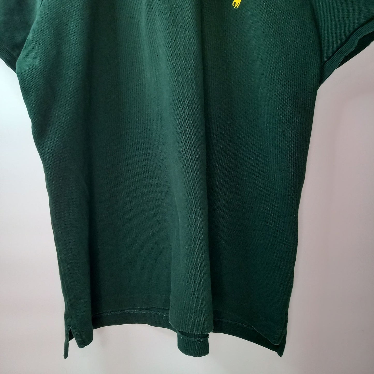 ラルフローレン　ポロシャツ　THE SKINNY　半袖　刺繍ロゴ　グリーン　XL
