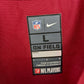 ナイキ　NFL　Vネック　ゲームTシャツ　オーバーサイズ　ワインレッド　L