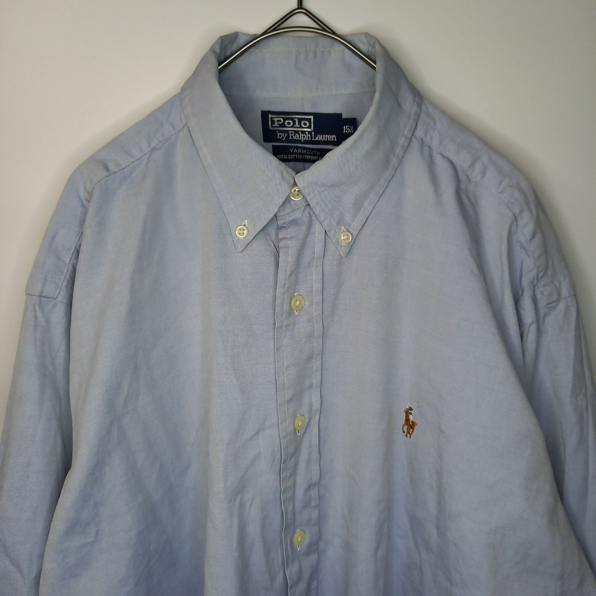 【90s レア】ポロバイラルフローレン BDシャツ オックスフォード 刺繍ロゴ