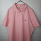 ラコステ　ポロシャツ　刺繍ロゴ　シェルボタン　ユーロ古着　ピンク　4サイズ