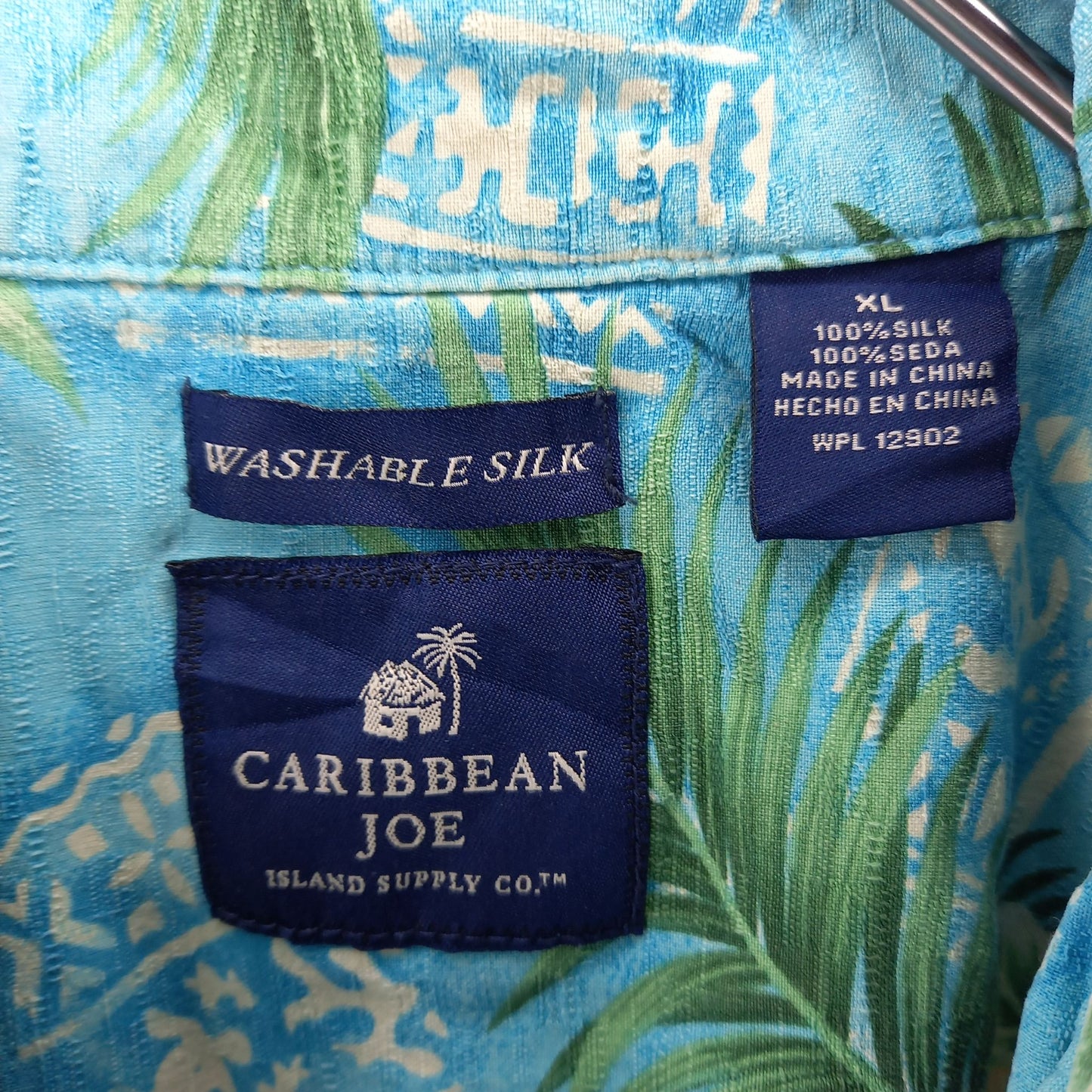 CARIBBEAN JOE　シルク　S/S　アロハシャツ　開襟　オーバーサイズ