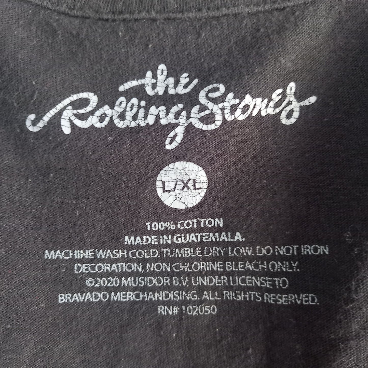 ローリングストーンズ　Tシャツ　半袖　バンドT　ビッグロゴ　黒　XL