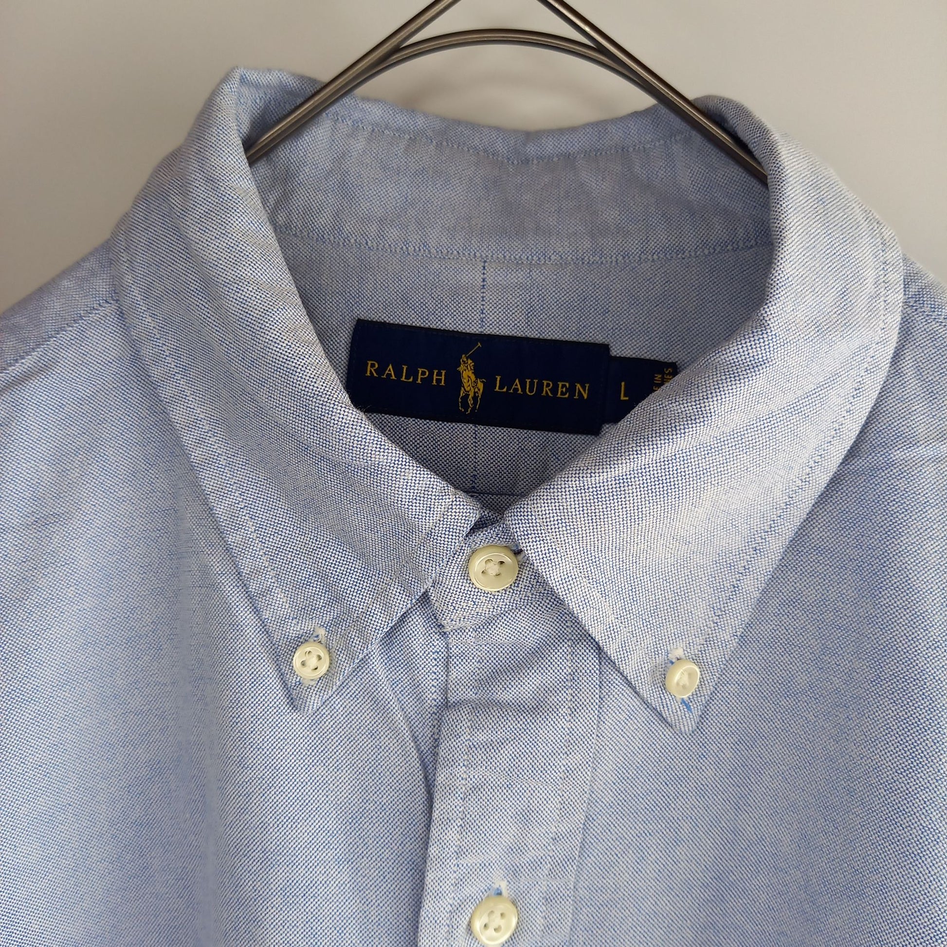 【美品 90s】ラルフローレン BDシャツ オックスフォード 刺繍ロゴ ポニー