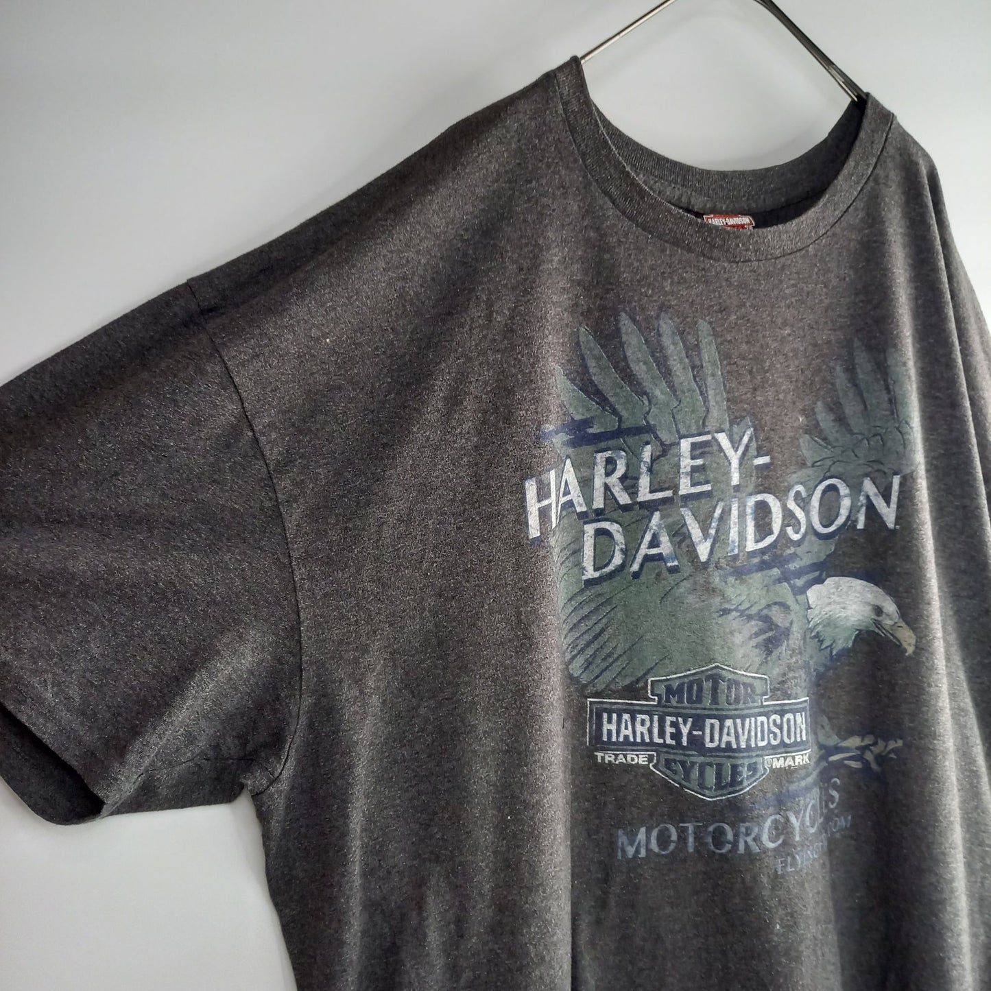ハーレーダビットソン　クルーネック　Tシャツ　半袖　オーバーサイズ　両面プリント