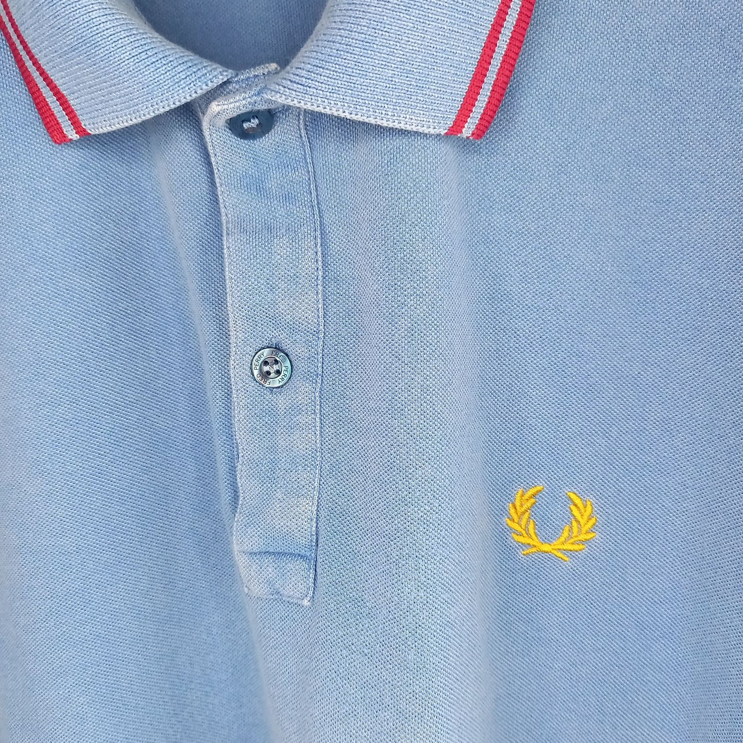 イタリア製　フレッドペリー　ポロシャツ　半袖　刺繍ロゴ　ユーロ古着　M